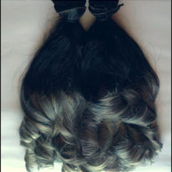 Black Silver Grey Ombre Clip Human Hair Extensions main image 7